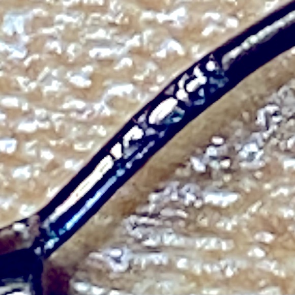 Vntg 14K Gold Brown Hollow Oval Earrings - Picture 5 of 5